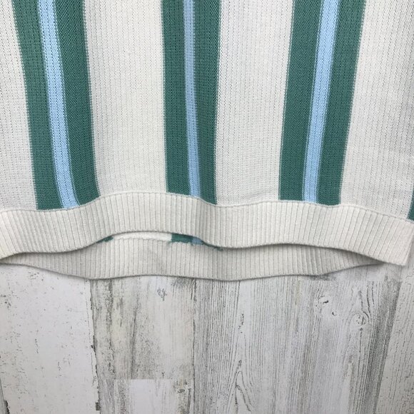 Wild Fable striped sweater puff sleeves v neck oversize cozy tunic length small - Picture 4 of 7